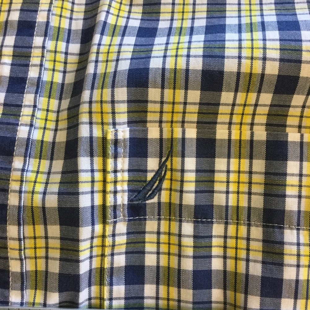 SMALL Slim Fit Blue & yellow long sleeve Nautica, University of Michigan colors - Picture 5 of 5